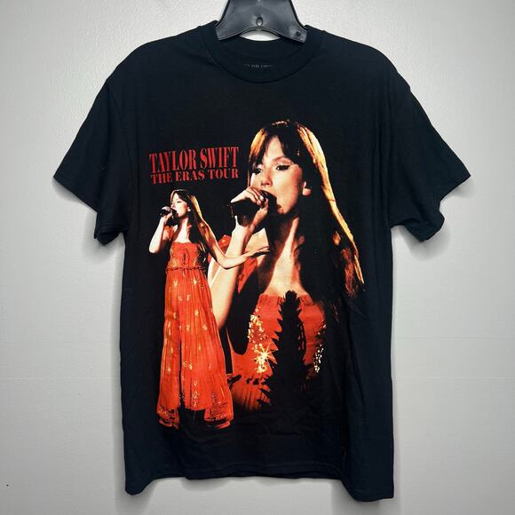 NEW Taylor Swift Eras Tour Black Red Dates on Back T-Shirt Size Medium - Picture 3 of 5